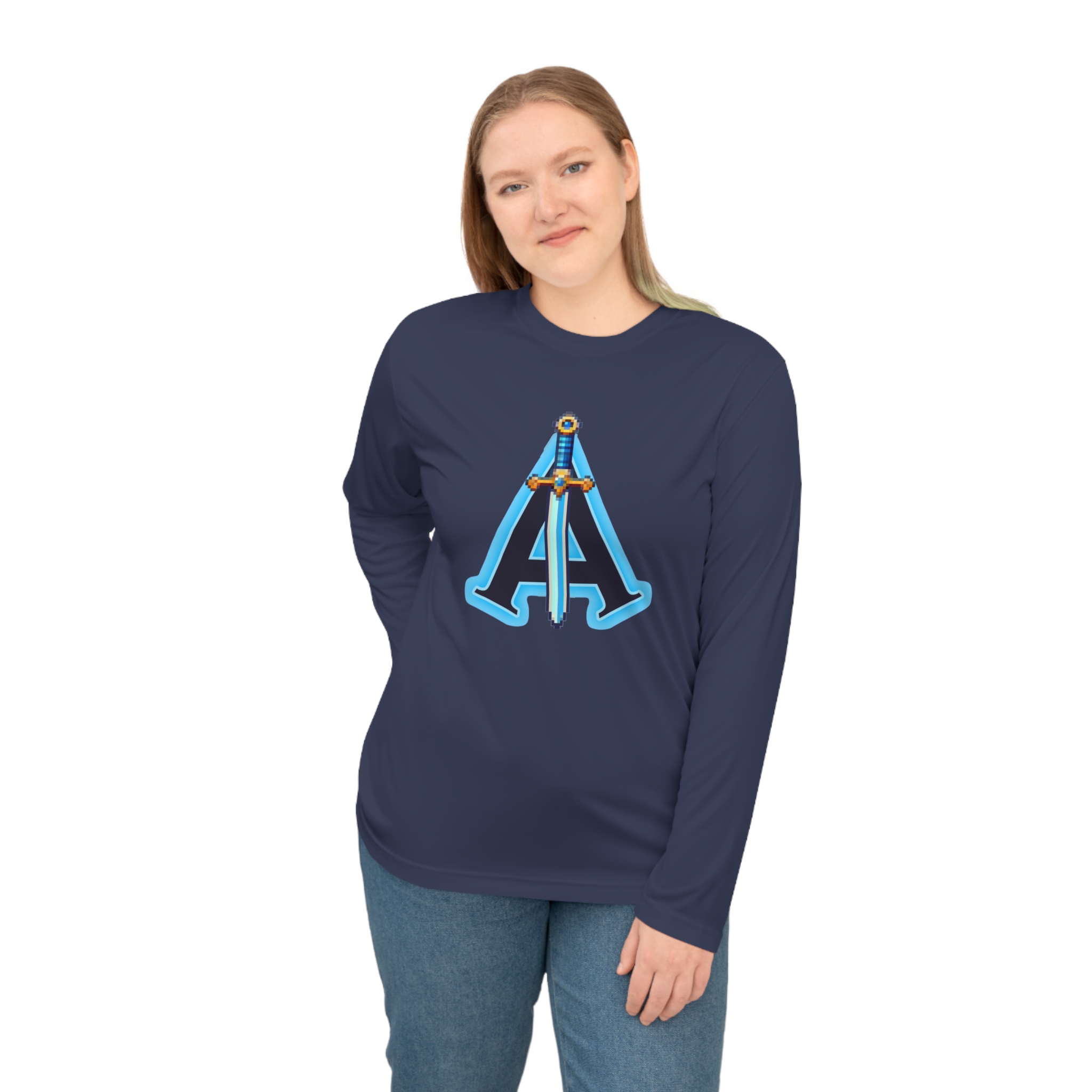 Arcade Abyssal Pixel Sword Performance Long Sleeve Shirt
