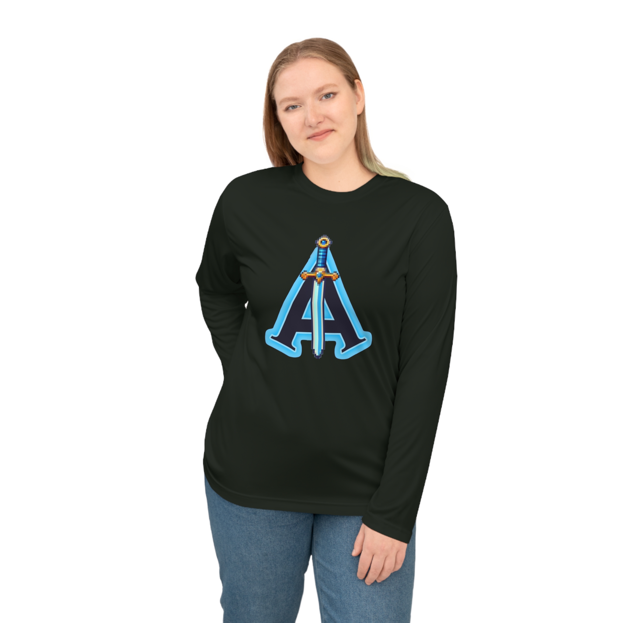 Arcade Abyssal Pixel Sword Performance Long Sleeve Shirt - Image 11