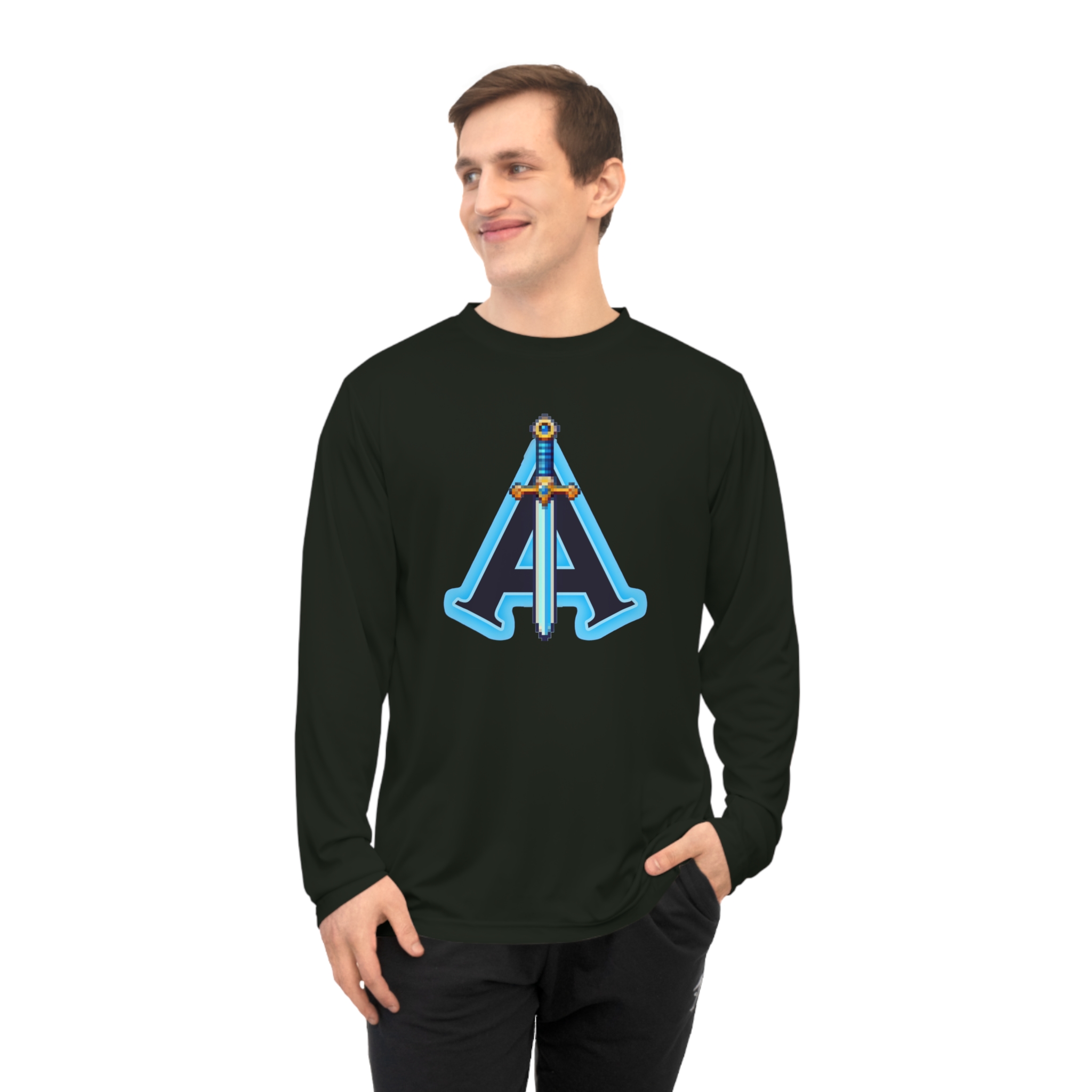 Arcade Abyssal Pixel Sword Performance Long Sleeve Shirt - Image 12