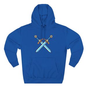 Pixel Sword Cross Hoodie — Retro Gaming Gamer Sweatshirt