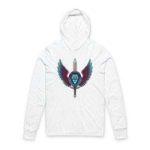 Winged Lion Sword Hooded Long Sleeve Tee
